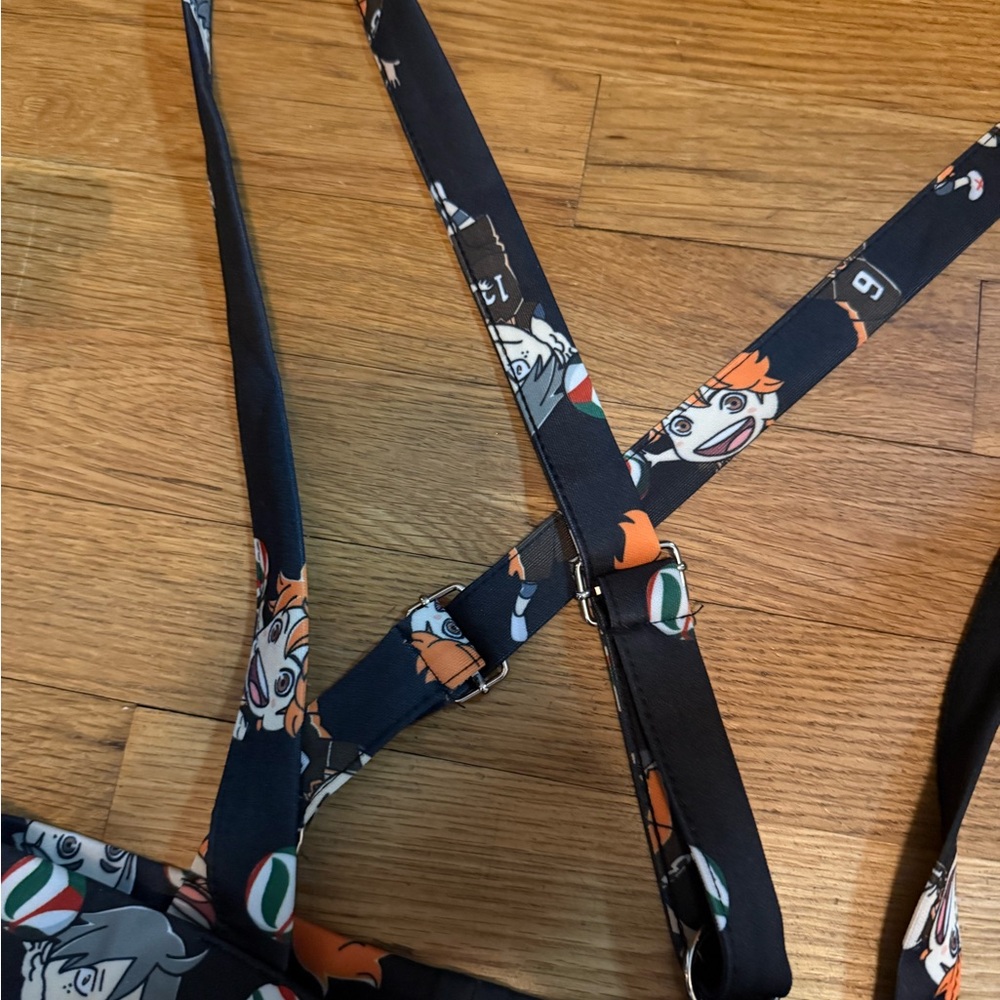 Hot Topic Haikyu Anime Black Skater Skirt Suspenders Size Medium - Picture 4 of 9
